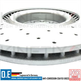 FOR AUDI A3 3.2 (8P) V6 HIGH CARBON FRONT DRILLED BRAKE DISCS BREMBO PADS 345mm