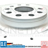 FOR GOLF R32 MK5 FRONT DRILLED KINETIX PERFORMANCE BRAKE DISCS BREMBO PADS 345mm