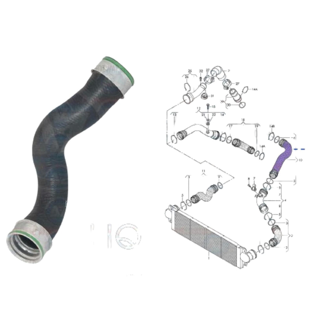 FOR VW TRANSPORTER 1.9 TDI T5 TURBO INTERCOOLER HOSE PIPE 7H0145980E AXB AXC