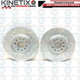 FOR VOLVO 850 FRONT DIMPLED GROOVED COATED BRAKE DISCS PAIR KINETIX 280mm