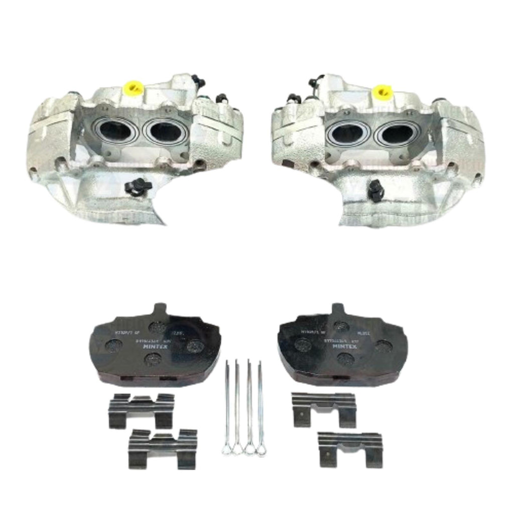 FOR AUSTIN PRINCESS ESCORT CAPRI TRIUMPH TR8 4 POT BRAKE CALIPERS MINTEX PADS