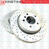 FOR BMW 5/6 SERIES E60 E61 E63 E64 REAR BRAKE DISCS MINTEX PADS HANDBRAKE SHOES