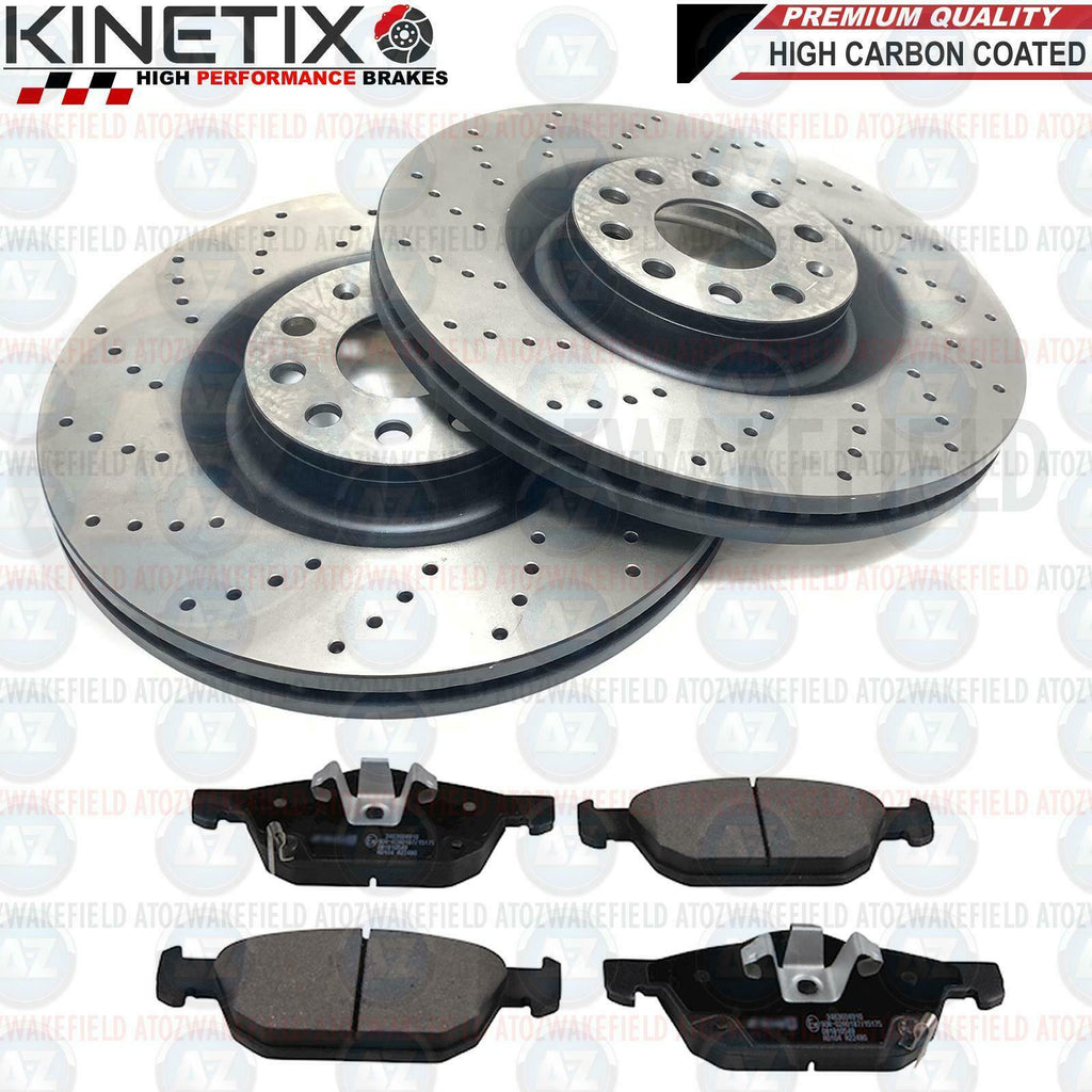 For Honda Civic FK 1.5 V-TEC 2017- Front Cross Drilled Brake Discs Pads 293mm