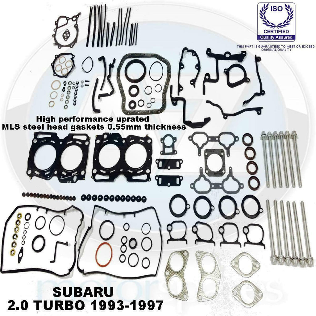 For Impreza 2.0 turbo 93-97 uprated MLS steel full engine head gaskets bolts