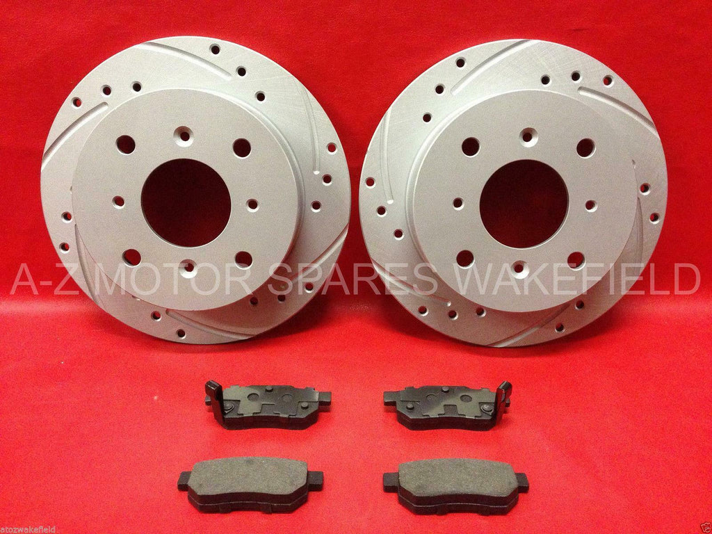 For Integra 1.8 DC2 Type R UK JDM rear grooved brake discs ADL pads 4 STUD