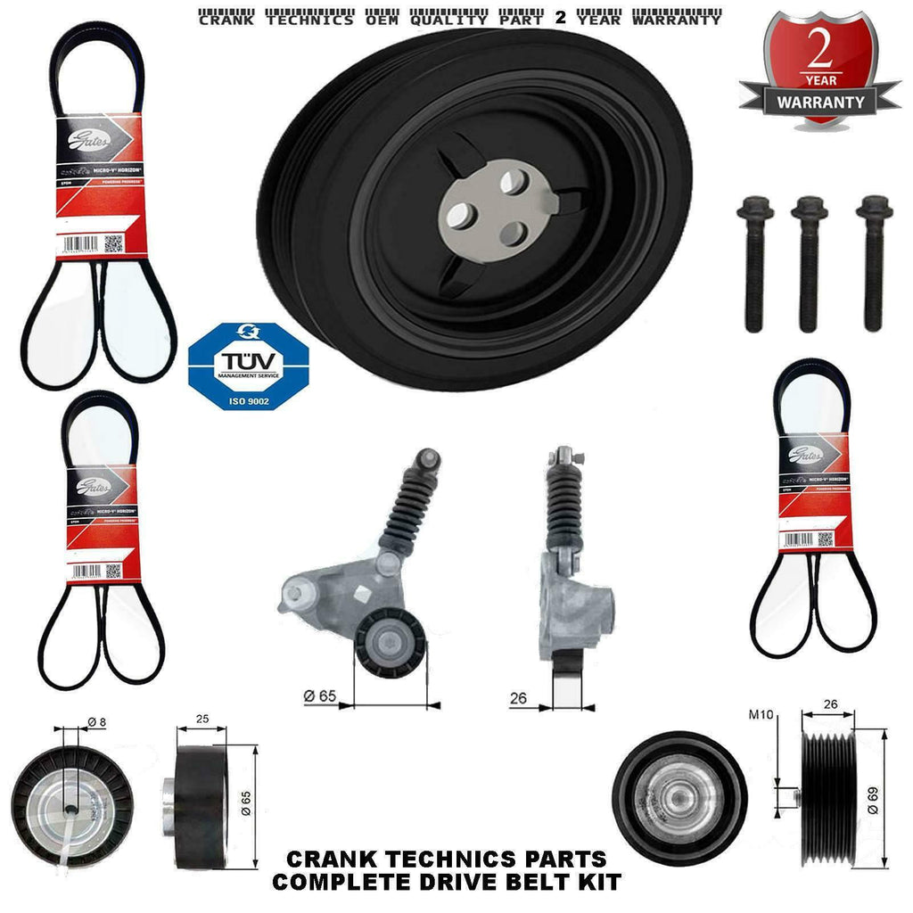 For Mondeo Transit 2.0 2.2 DI TDDI TDCI Drive belt crank shaft pulley tensioner