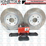 For Nissan 350z 350 z + roadster G35 front grooved brake discs Brembo pads TX066