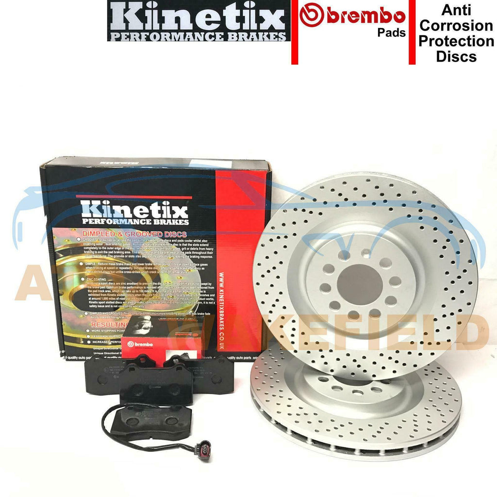 For Seat Leon 1.8 T turbo cupra R front Drilled brake discs & brembo pads 323mm