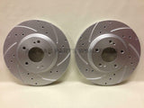 For Skyline R33 2.5 Turbo GTS-T Kinetix Front Drilled Grooved Brake Discs 296