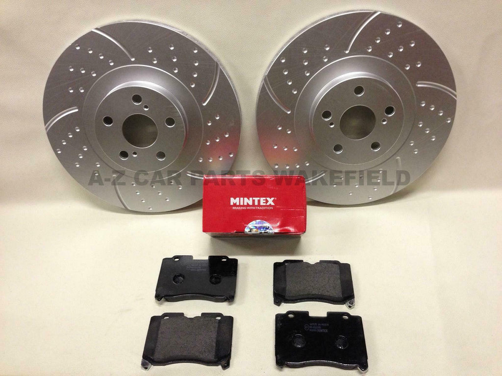 For Toyota Celica 2.0 turbo GT4 ST205 Front dimpled gooved brake discs pads