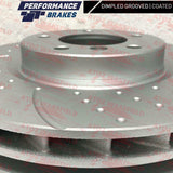 FOR BMW M3 Z3 M 3.0 3.2 FRONT KINETIX DIMPLED AND GROOVED BRAKE DISCS SET