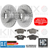 FOR JAGUAR XK 5.0 CROSS DRILLED PERFORMANCE FRONT BRAKE DISCS PADS 326mm FR