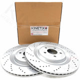 FOR AUDI A8 REAR DRILLED PERFORMANCE SPORTS BRAKE DISCS PAIR 356mm COATED