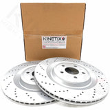 FOR AUDI S6 S7 S8 CROSS DRILLED HIGH CARBON REAR BRAKE DISCS BREMBO PADS 356mm