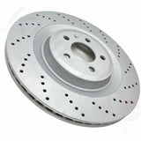 FOR AUDI A6 A7 A8 3.0 TDI DRILLED HIGH CARBON REAR BRAKE DISCS APEC PADS 356mm