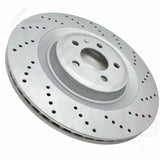 FOR AUDI S6 S7 S8 HIGH CARBON CROSS DRILLED REAR PERFORMANCE BRAKE DISCS 356mm
