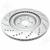 FOR AUDI S6 S7 S8 CROSS DRILLED HIGH CARBON REAR BRAKE DISCS BREMBO PADS 356mm