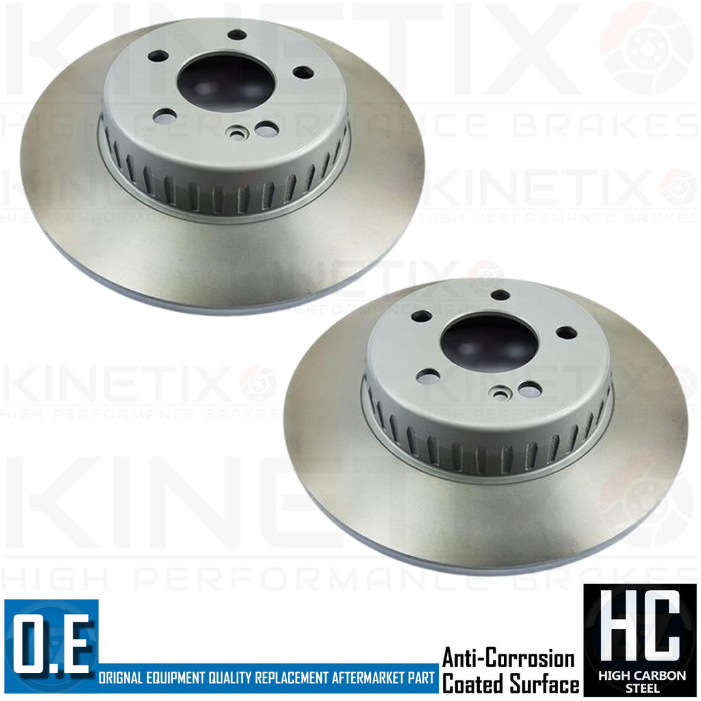 FOR MERCEDES BENZ C-CLASS (205) 2013- COATED REAR BRAKE DISCS PAIR 300mm