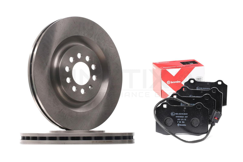 FOR SEAT LEON 1.8 T TURBO CUPRA R FRONT BRAKE DISCS AND BREMBO BRAKE PADS 323MM