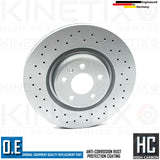 FOR AUDI S4 S5 FRONT CROSS DRILLED PERFORMANCE BRAKE DISCS TEXTAR PADS 345mm