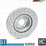 FOR AUDI A4 S4 A5 S5 FRONT DRILLED KINETIX PERFORMANCE BRAKE DISCS PAIR 345mm