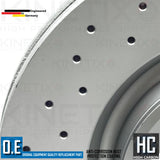 FOR AUDI S4 S5 FRONT CROSS DRILLED PERFORMANCE BRAKE DISCS TEXTAR PADS 345mm