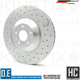 FOR AUDI Q7 Q8 VW TOUAREG DRILLED FRONT REAR BRAKE DISCS PADS 375mm 350mm