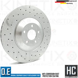 FOR AUDI Q7 Q8 VW TOUAREG DRILLED FRONT REAR BRAKE DISCS PADS 375mm 350mm