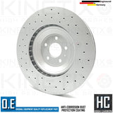 FOR AUDI Q7 Q8 VW TOUAREG DRILLED FRONT REAR BRAKE DISCS PADS 375mm 350mm