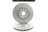 FRONT REAR KINETIX CROSS DRILLED PERFORMANCE BRAKE DISCS MINTEX PADS 340mm 310mm