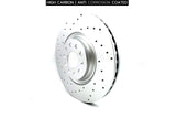 FOR AUDI S3 8V 2013-2020 HIGH CARBON CROSS DRILLED FRONT BRAKE DISCS PAIR 340mm