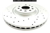 FOR AUDI S3 8V FRONT REAR CROSS DRILLED BRAKE DISCS MINTEX PADS 340MM 310MM