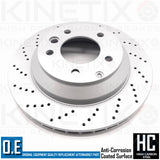 FOR PORSCHE CAYENNE 3.6 GTS 15-23 DRILLED REAR BRAKE DISCS BREMBO PADS 330mm