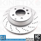 FOR PORSCHE CAYENNE 3.0 S 11-23 DRILLED REAR BRAKE DISCS BREMBO PADS 330mm