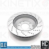 FOR PORSCHE CAYENNE 3.2 2003 - 2007 DRILLED REAR BRAKE DISCS BREMBO PADS 330mm