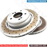 FOR BMW M5 E39 KINETIX CROSS DRILLED PERFORMANCE REAR BRAKE DISCS PAIR 328mm