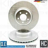 FOR BMW 440i M SPORT M PERFORMANCE FRONT DIMPLED GROOVED BRAKE DISCS PAIR 370mm