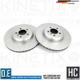 FOR BMW 440i M SPORT M PERFORMANCE FRONT DIMPLED GROOVED BRAKE DISCS PAIR 370mm