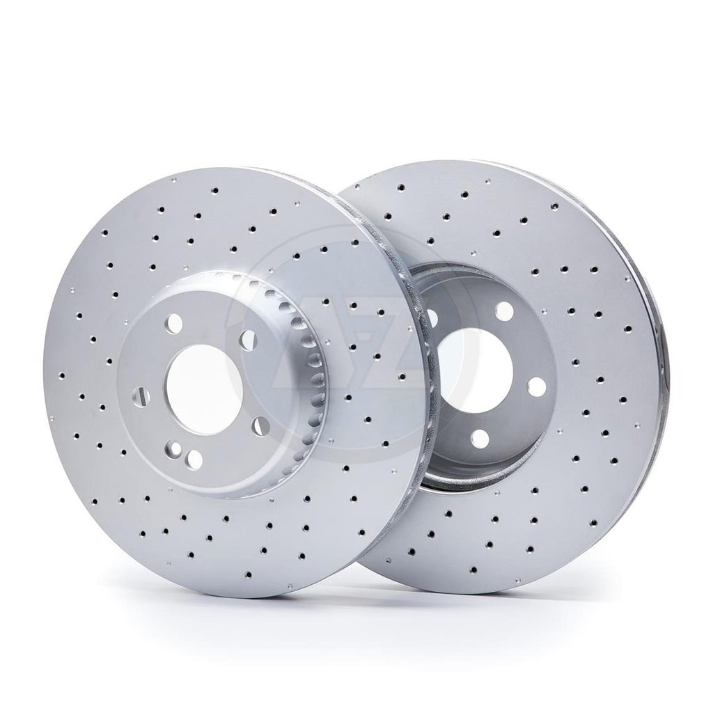 FOR MERCEDES C/E CLASS CLS GLC DRILLED FRONT BRAKE DISCS PAIR 342mm A0004212812