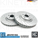 FOR MERCEDES CLS63 E63 AMG FRONT REAR DRILLED GROOVED BRAKE DISCS 360mm 360mm