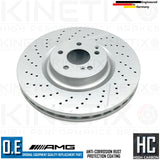 FOR MERCEDES E63 AMG W212 S212 FRONT BRAKE DISCS APEC PADS WEAR SENSOR 360mm