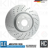 FOR MERCEDES SL55 SL600 SL65 AMG R230 FRONT BRAKE DISCS APEC PADS SENSOR 360mm