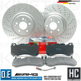 FOR MERCEDES SL55 SL600 SL65 AMG R230 FRONT BRAKE DISCS APEC PADS SENSOR 360mm