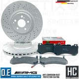 FOR MERCEDES E63 AMG W212 S212 FRONT BRAKE DISCS APEC PADS WEAR SENSOR 360mm