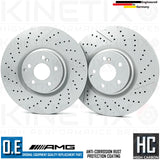 FOR MERCEDES E63 AMG W212 S212 FRONT BRAKE DISCS APEC PADS WEAR SENSOR 360mm