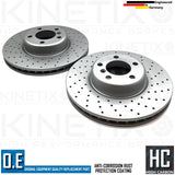 FOR BMW M135i M140i F20 F21 DRILLED FRONT BRAKE DISCS PADS & WEAR SENSOR 340mm