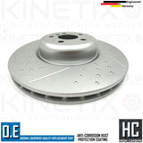 FOR BMW 4 SERIES G22 M440i KINETIX DIMPLED & GROOVED REAR BRAKE DISCS PAIR 345mm