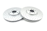 FOR BMW X5 M50d F15 HIGH CARBON FRONT CROSS DRILLED BRAKE DISCS PAIR 385mm