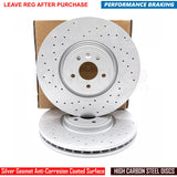 FOR JAGUAR F PACE 2.0 SD4 TD4 DRILLED FRONT BRAKE DISCS PADS WEAR SENSOR 350mm