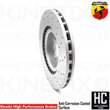 FOR ABARTH 500 595 695 COMPETIZIONE DRILLED PERFORMANCE BRAKE DISCS 305mm PAIR